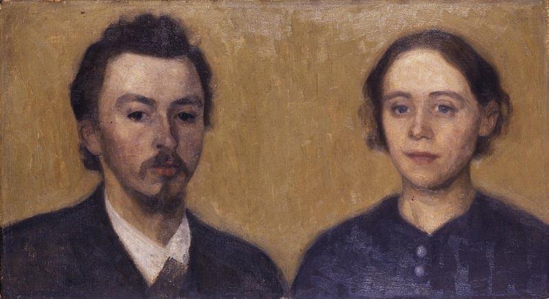 Vilhelm Hammershoi Double Portrait of the Artist and his Wife oil painting image